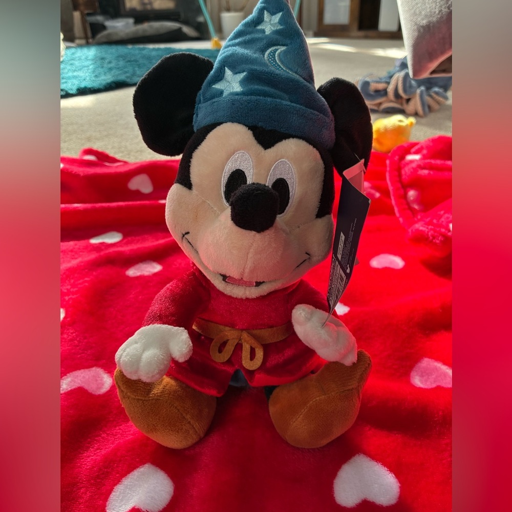 Disney Sorcerer Mickey Plush - Red and Blue